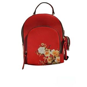 Womens Flower Backpack Cute Stylish Leather Great Stitch Work Amazing Condition